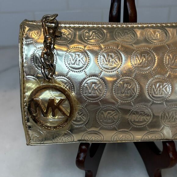 Michael Kors Shimmering Gold Cosmetic Case Pouch - Picture 2 of 14